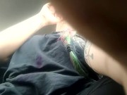 HD Public parking lot flashing Giant titties & Smoking! Public flashing DD's while smoking 12/16