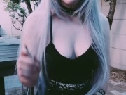 horny alternative girl smoker shows her pussy  (fetish)  7/16