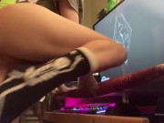 Short Haired Tomboy Spanks Ass Red With Paddle and Masturbates 5/16