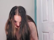 Curvy Natural Body Red&Black Panties Try On 13/16