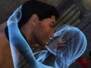 Sex with a ghost girl. Penis funny enters the transparent body | Anime porno 16/16