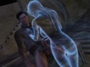 Sex with a ghost girl. Penis funny enters the transparent body | Anime porno 5/16