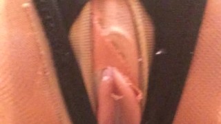 Coño de silicona de Bela (peepshow, máscara femenina, máscara, pantimedias, trans, transformación, crossdress)