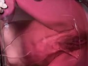 Peeing on my pink glas chair  13/16