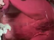 Peeing on my pink glas chair  14/16