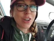 Sneaky Girl Pees From Car 1/16