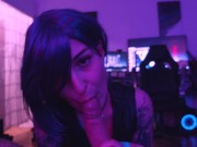 Cyberpute_666 POV Blowjob of a Cyberpunk girl