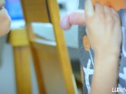 Glory Hole - Blowjob and Handjob to Orgasm on her boobs 8/16