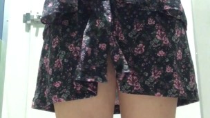 Amateur Teen Public Playing In The Mall Fitting Room Shop