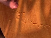 Hot Precum cum pissing big thick cock hanging balls soft cock