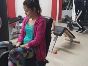 Risky PUSSY n BUTT PLUG Flashing at Public GYM# Special SEXY Leggings # Part 2 9/16