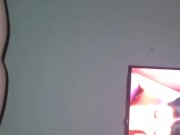 Big tit PAWG milf sucks cock while man watches pornhub 16/16