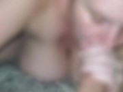 Big tit PAWG milf sucks cock while man watches pornhub 2/16