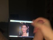Jerk off on Magan Fox with cumming