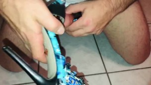 Friends Wife Versace Heels Cummed 