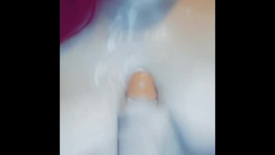 Blowjob practice and tittyfuck my new toy in the shower 