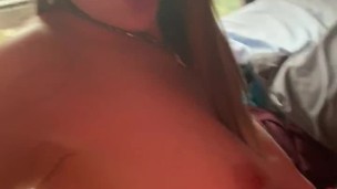 Beautiful blonde college babe fucks her landlord to keep her apartment during covid