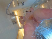 Fuck My Thick Wet Juicy Thighs in Shower! Pale Curvy Big Tits Redhead Milf Ginger Ale Thighjob Cum 12/16