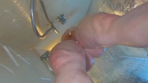 Fuck My Thick Wet Juicy Thighs in Shower! Pale Curvy Big Tits Redhead Milf Ginger Ale Thighjob Cum