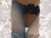 Rubbing my pussy while I wait for my date. Pantyhose and boots 10/16