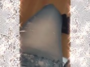 Rubbing my pussy while I wait for my date. Pantyhose and boots 11/16