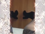 Rubbing my pussy while I wait for my date. Pantyhose and boots 14/16