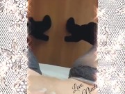 Rubbing my pussy while I wait for my date. Pantyhose and boots 16/16