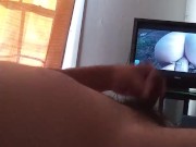 Jerking off watching porn