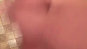 Hot Guy Shoots Big Cumshot from Uncut Cock in the Shower