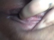 My wet creamy pussy after rubbing my clit
