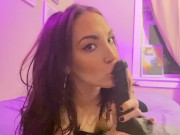 white tight slut facetimes you to show her big black dildo (JOI) 3/16