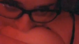 Sucking my titties