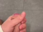 Young man solo masturbating