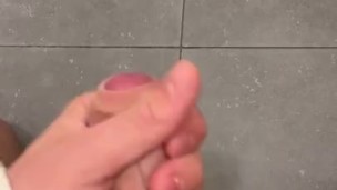Young man solo masturbating