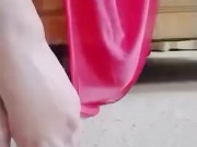 Annabel’s slutty pink heels - nylon feet  14/16