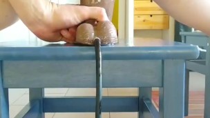 Ride my huge big black dildo
