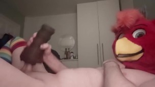 Bird fursuiter fucking Bad Dragon Hazel the Werewolfess penetrable