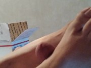First recorded footjob, cumshot on feet 5/16