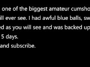 EDGED 17 times to the BIGGEST CUMSHOT EVER! Premature and explosive! MUST SEE 1/16