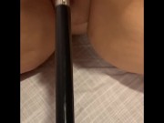 Fucking machine double penetration while restrained 15/16