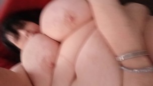 Solo couch quickie for bbw milf