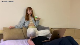 [PREVIEW] Kira Use Slave's Face As Couch For Long and Uninterrupted Ignorant Facesitting In Leggings
