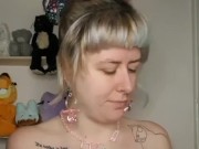 Alt Girl Fills Her Mouth With Chocolate and Drools