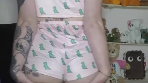 Cute Tattooed Girl Striptease Dances and Masturbates (Preview)