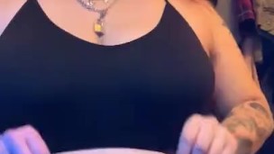 Shaking my DD tits on camera for you 