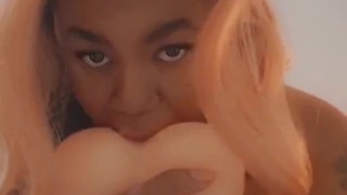sexy bbw big tit eating doll pussy & milking tits preview of onlyfans &  snapchat premium exclusive