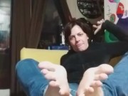 She catches you watching her feet and decides to tease you 16/16