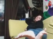 She catches you watching her feet and decides to tease you 6/16