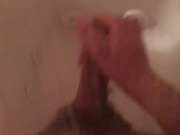 Hot Guy Masturbating in the Shower with Shaking Orgasm