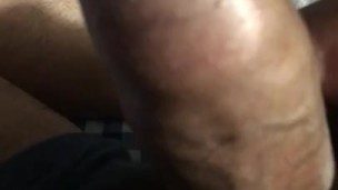 Hot guy teasing his hot wife, slow playing with his cock